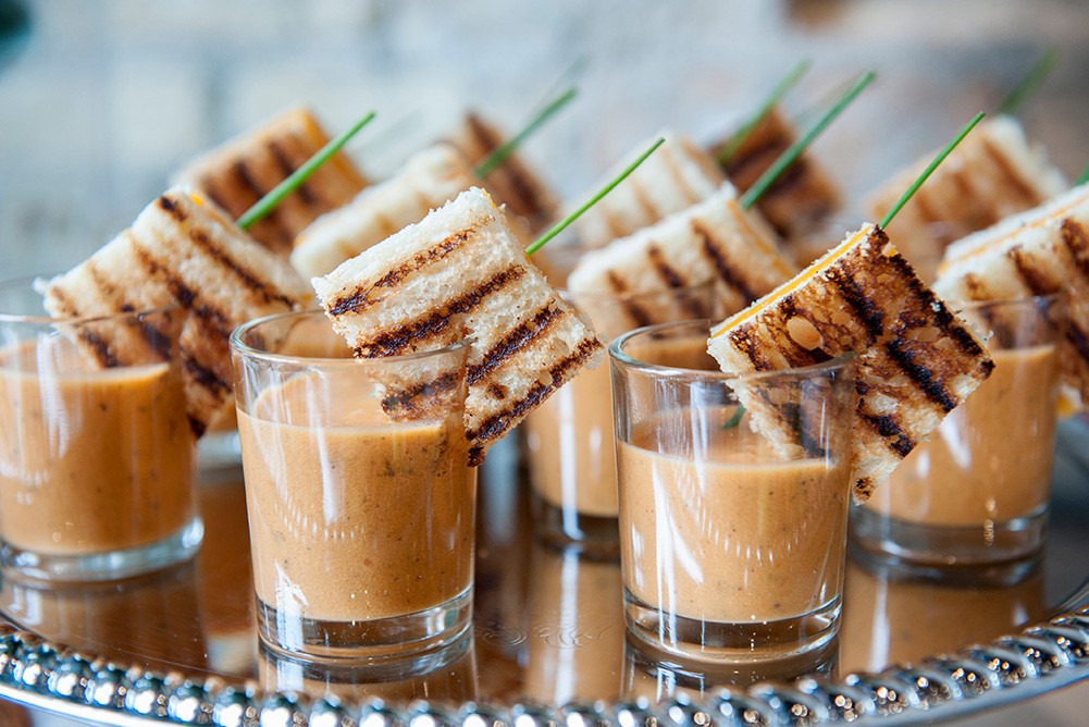 Mini Grilled Cheese and Tomato Soup Shooters