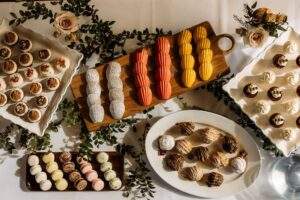 Catering display of desserts